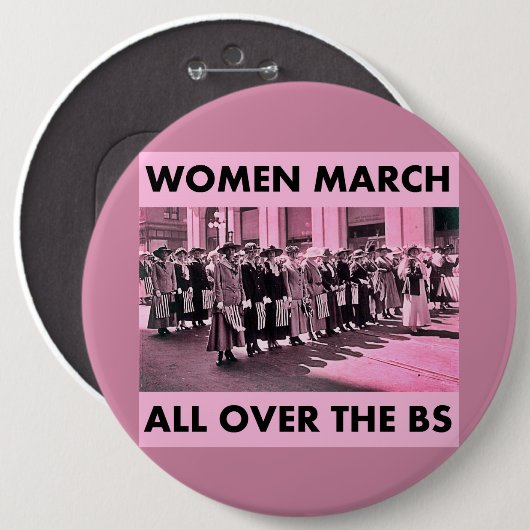 BSの巨大な6インチボタンをくまなく女性3月 缶バッジ (正面&裏面)