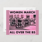 BSはがき全体の女性行進 ポストカード (正面/裏面)
