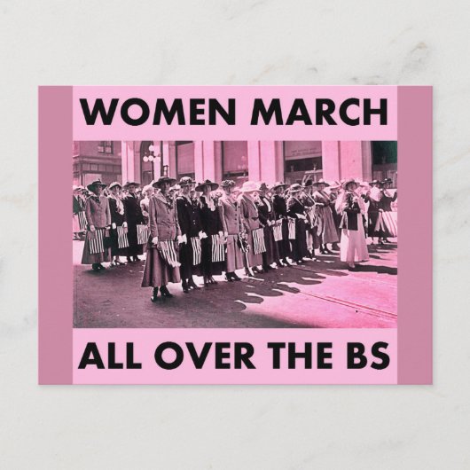 BSはがき全体の女性行進 ポストカード (正面)
