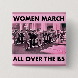 BS中女性3月2インチの正方形ボタン 缶バッジ