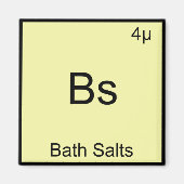 Bs – バスソートエレメおもしろいントミーム化学ティー マグネット (正面)