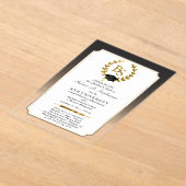 BS – 理学士課程大学卒業 アクリル招待状 (レイダウン)