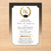 BS – 理学士課程大学卒業 アクリル招待状 (正面)