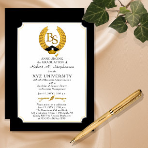 BS – 理学士課程大学卒業 マグネット招待状