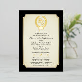 BS – 理学士課程大学卒業 箔招待状 (立ち正面)