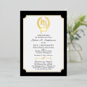 BS – 理学士課程大学卒業 箔招待状 (立ち正面)