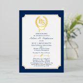 BS – 理学士課程大学卒業 箔招待状 (立ち正面)