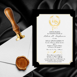 BS – 理学士課程大学卒業 箔招待状