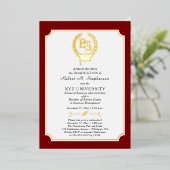 BS – 理学士課程大学卒業 箔招待状 (立ち正面)