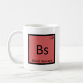 Bs – 血液ソーセージ化学周期表 コーヒーマグカップ (左)