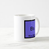 Bs -青い鋼鉄おもしろいな化学要素の記号のティー コーヒーマグカップ (正面右)