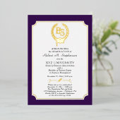 BS - Bachelor of Science Degree College Graduation 箔招待状 (立ち正面)