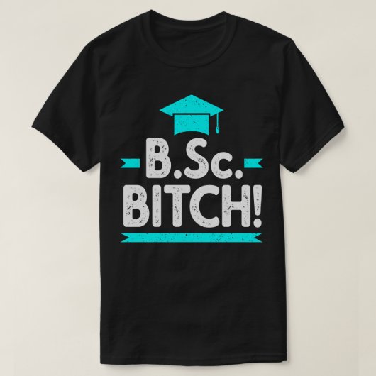 BScおもしろい学士卒業 Tシャツ (デザイン正面)