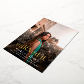 BSC RN写真モダン看護ナース卒業 箔招待状 (回転した状態)