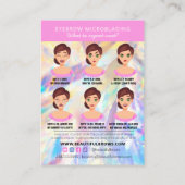 Bsf Microblading AfterCare Crystal Holographic 名刺 (裏面)