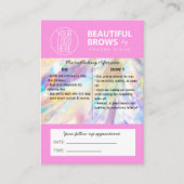 Bsf Microblading AfterCare Crystal Holographic Bu 名刺 (正面)