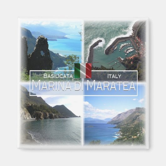 BSL006 MARINA di MARATEA, Basilicata,冷蔵庫 マグネット (正面)