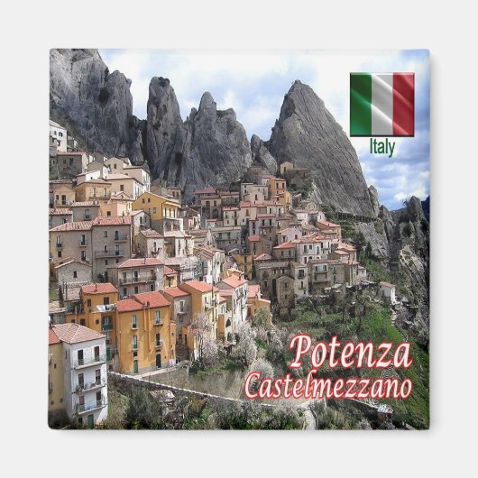 BSL009 POTENZA, CASTELMEZANO,冷蔵庫 マグネット (正面)