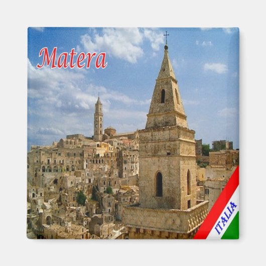 BSL013 MATERA, Basilicata，イタリア，冷蔵庫 マグネット (正面)