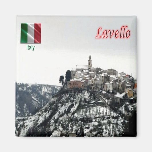 BSL014 LAVELLO Old Town, Basilicata,冷蔵庫 マグネット (正面)