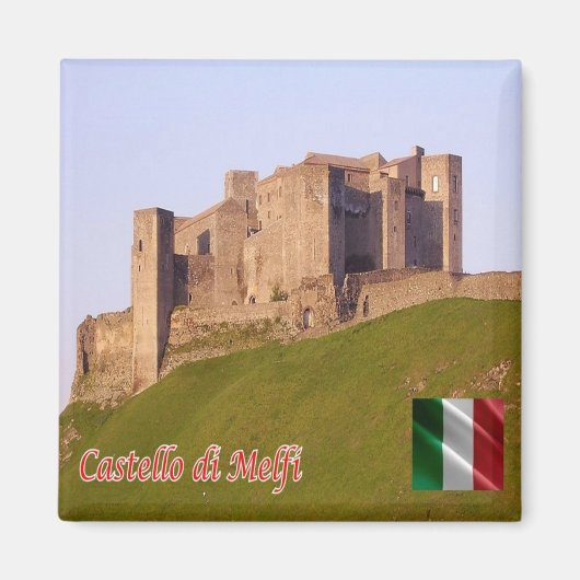 BSL019 MELFI,城, Basilicataイタリア,冷蔵庫 マグネット (正面)