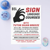 BSL、Ok Gesture、Sign Language Course広告 チラシ (シングル)