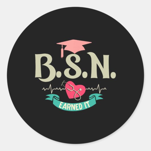 BsnはItナース度上級看護学卒業生を取得 ラウンドシール (正面)