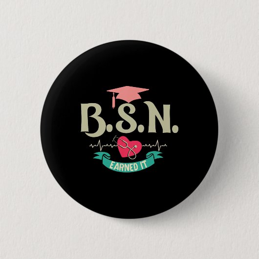 BsnはItナース度上級看護学卒業生を取得 缶バッジ (正面)