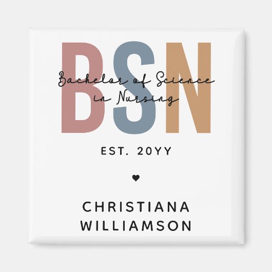 BSNカスタム看護学士号 マグネット (正面)