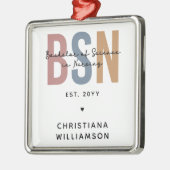 BSNカスタム看護学士号 メタルオーナメント (左)