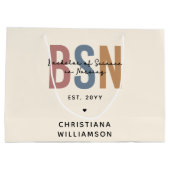 BSNカスタム看護学士号 ラージペーパーバッグ (裏面)