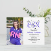 BSNナースのフォトグラジェンピンパーティー/紫 招待状 (スタンド正面)