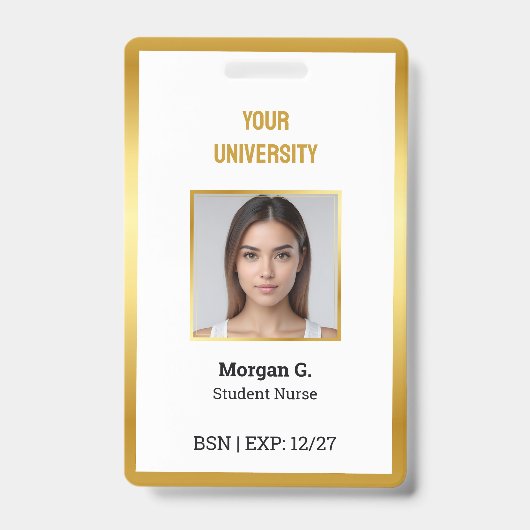 BSNナースカスタムフォト名 バッジ (表面)