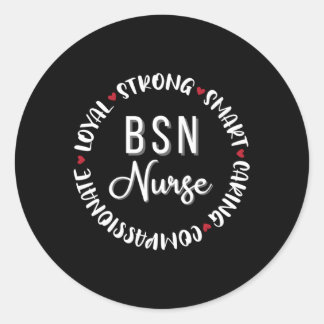 Bsnナースナース看護卒業医学愛 ラウンドシール