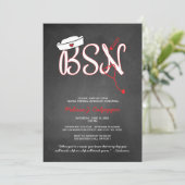 BSNナースピン留め式の卒業招待状 招待状 (スタンド正面)