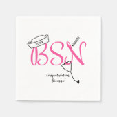 BSNナース卒業ディナーパーティーデコル スタンダードカクテルナプキン (正面)