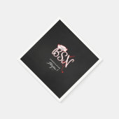 BSNナース卒業パーティーのデコール、赤い黒板 スタンダードカクテルナプキン (角)