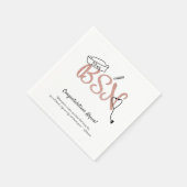 BSNバラ金ゴールドグリッターナース卒業パーティーデコール スタンダードカクテルナプキン (角)