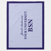 BSN卒業記念 名前入り フリースブランケット (正面)