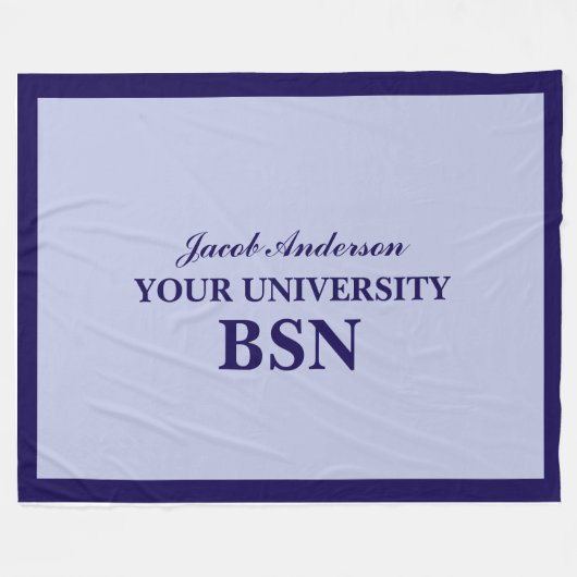 BSN卒業記念 名前入り フリースブランケット (正面(横))