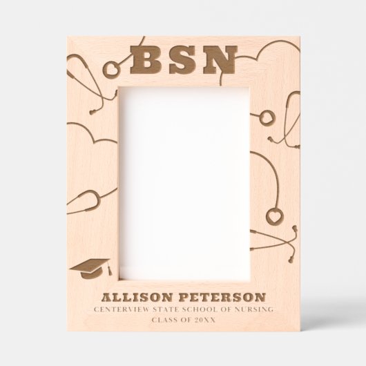 BSN卒業 レーザー彫刻フレーム (正面)