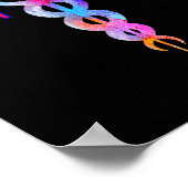 BSN登録ナースRNカドゥセウス看護エンブレム ポスター (角)