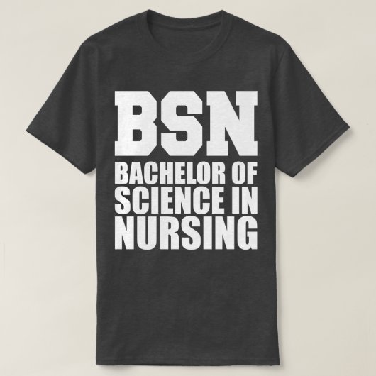 BSN看護学の学士号w Tシャツ (デザイン正面)