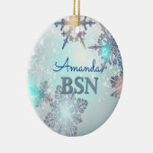 BSN看護学士号の卒業 セラミックオーナメント (右)