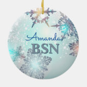 BSN看護学士号の卒業 セラミックオーナメント (裏面)