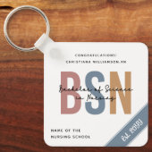 BSN看護学士RN卒業 キーホルダー (正面)