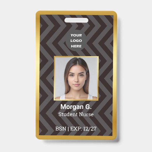 BSN看護師オリジナルロゴ写真 バッジ (表面)