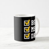 Bsn Msn Dnp博士号の学位チェックリスト卒業 コーヒーマグカップ (正面右)
