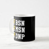 Bsn Msn Dnp博士号の学位チェックリスト卒業 コーヒーマグカップ (正面左)