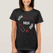 BSN MSN DNP DNPドクター感謝ナース Tシャツ (正面)